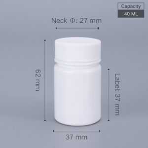 Bouteilles de 40 ml de pilule 40cc Bouteille de médecine en plastique vide blanc