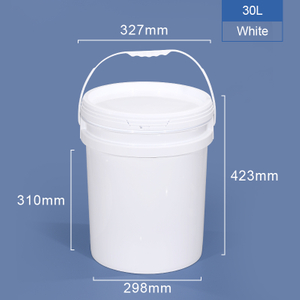 Bodet en plastique de 30L 7 gallons avec poignée de couvercle