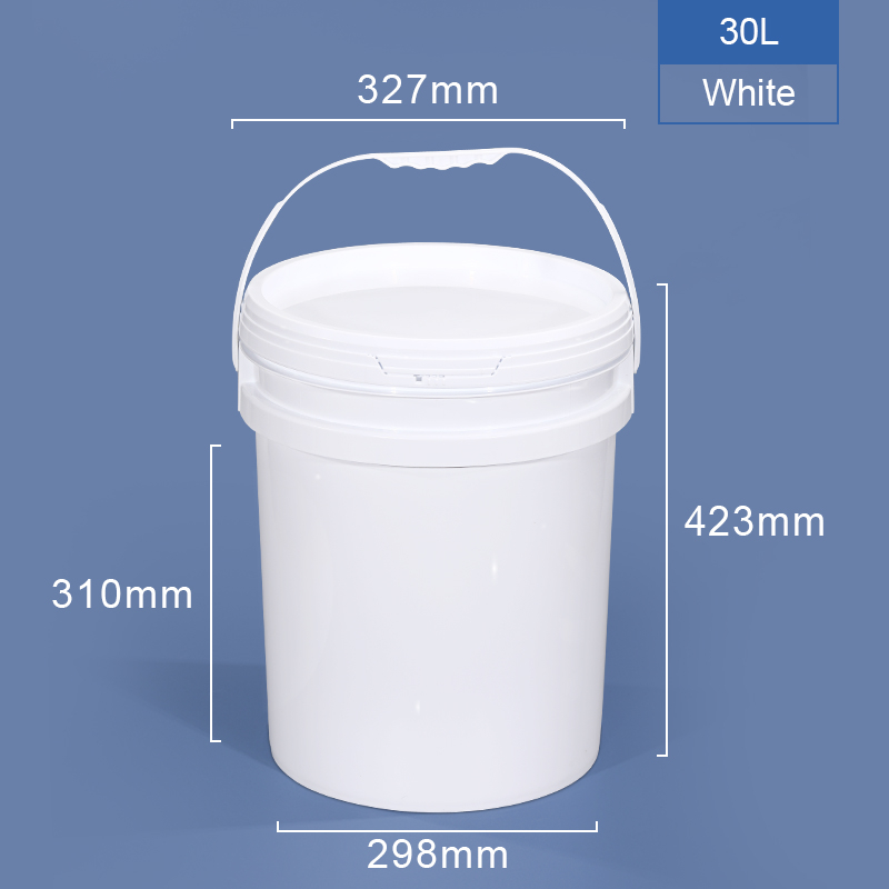 Bodet en plastique de 30L 7 gallons avec poignée de couvercle