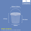 1000 ml un litre baignoire en plastique rond et seau
