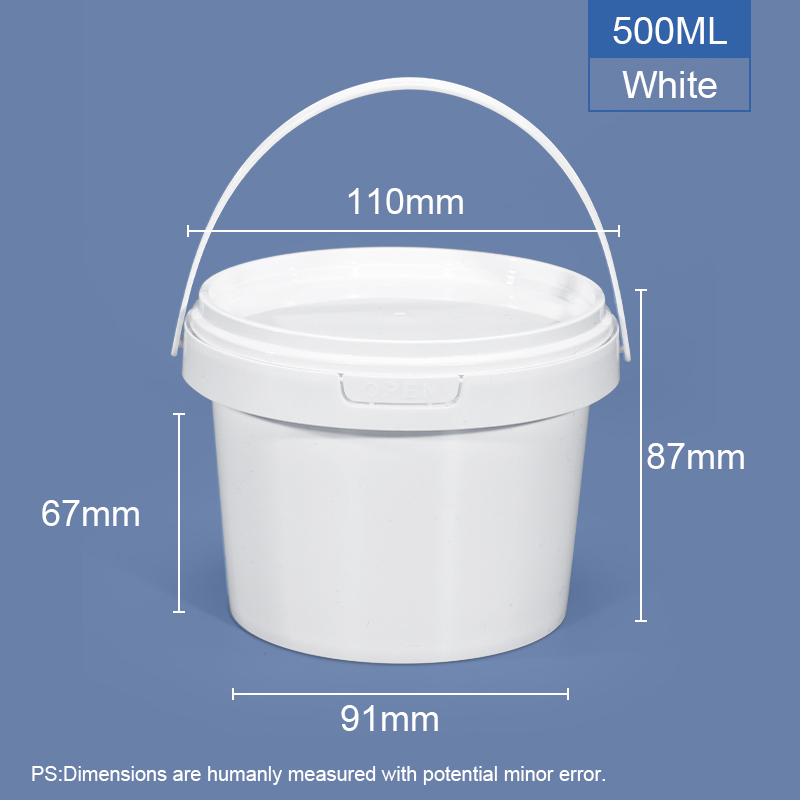 500 ml 16,9 oz. Tubs et seaux ronds en plastique