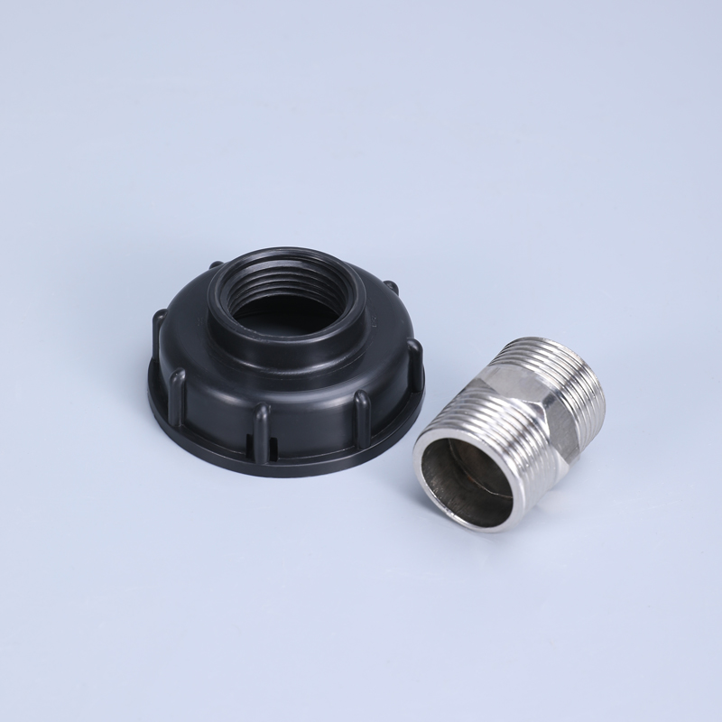 Umetass Adaptateur de fourchette de réservoir IBC, Adaptateur de drainage du réservoir de réservoir IBC Adaptateur S60x6 Connecteur de tuyau de fourreau de fil à eau S60X6