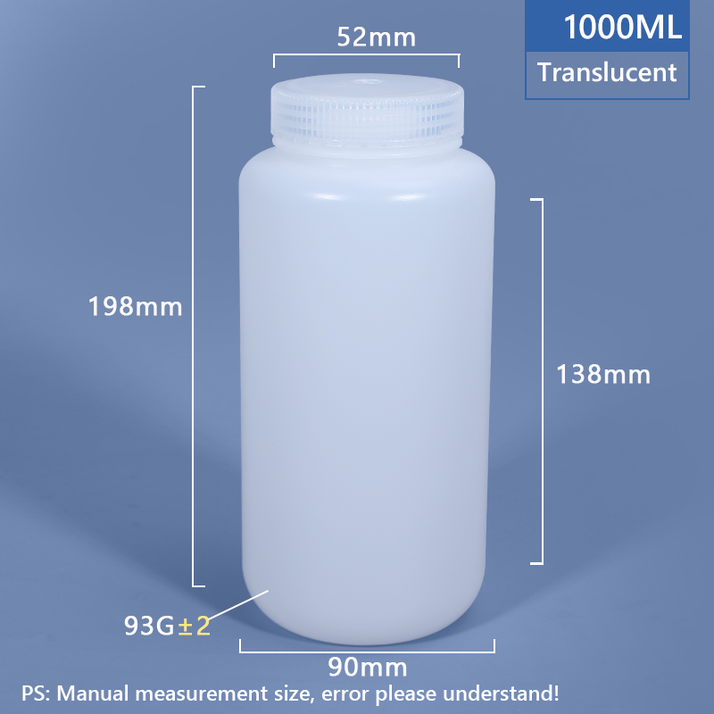 1000 ml de collier de cou de large PP / HDPE Bouteille