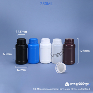 Bouteille en plastique HDPE de 250 ml avec couvercle TE et couvercle doseur