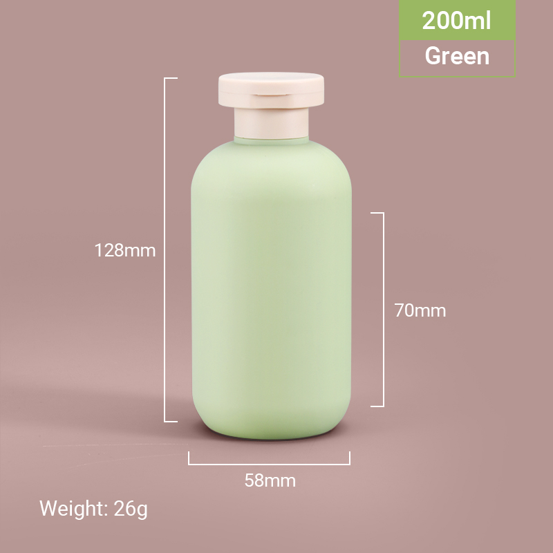 Bouteille de shampooing Flip Top à capuchon de 200 ml
