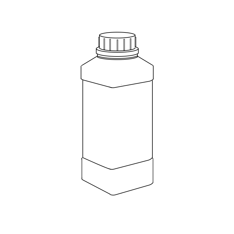 Bouteille en plastique HDPE - Carrée