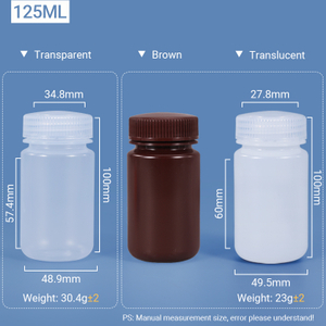 125 ml de collier large plastique PP / HDPE Bouteille