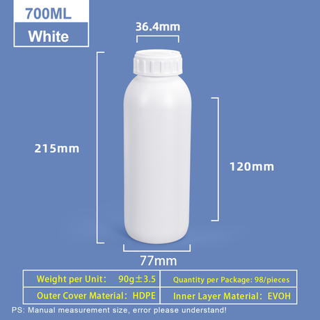 Bouteille COEX de 700ML, bouteille à haute barrière pour pesticides