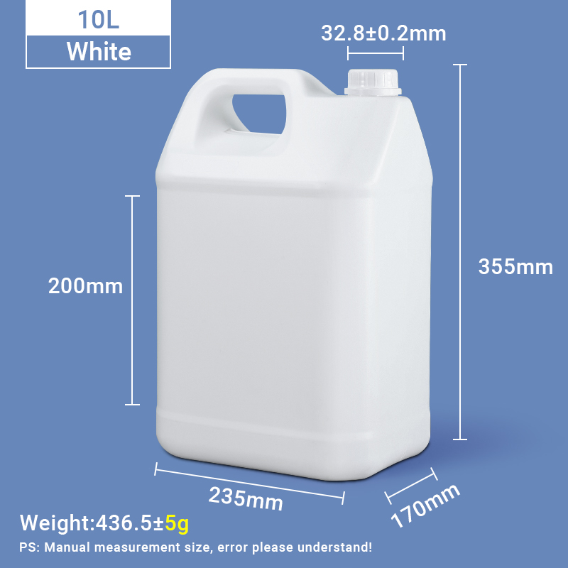 Pichets de style F 10 L Pichet en plastique HDPE de 10 litres Jerrican en plastique