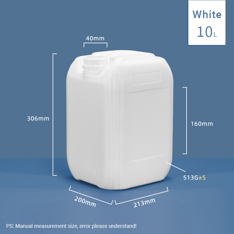 Pichets de style F en plastique fluoré de 10 L Bouteille de style F de 2,5 gallons