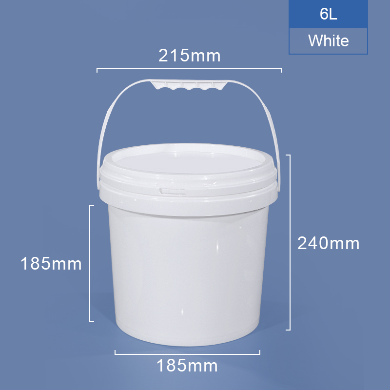 Seau en plastique 6L avec poignée de couvercle