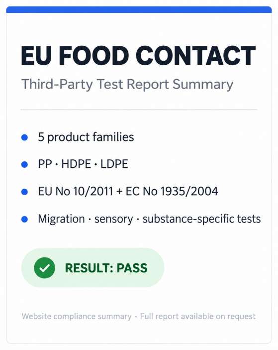 Contact alimentaire dans l’UE