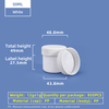Pot en plastique à vis à large bouche PP de 50 ml avec capuchon de joint en papier d'aluminium