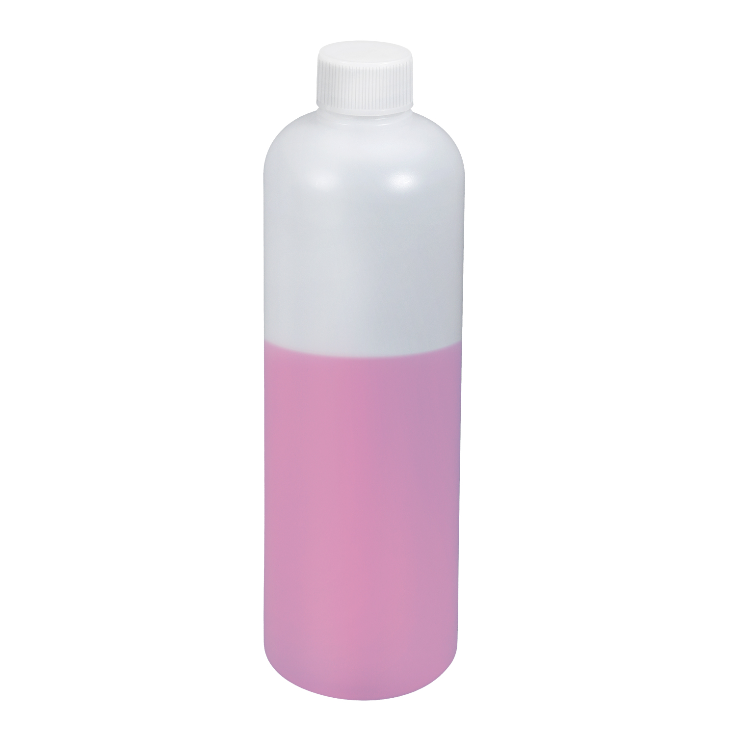 Bouteille en PE blanc translucide de 500 ml avec joint d'induction à bouchon à vis