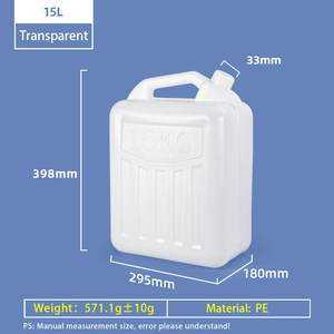 Pichets de style F de 15 L, jerrycan en plastique pour vin PE de qualité alimentaire, 15 litres
