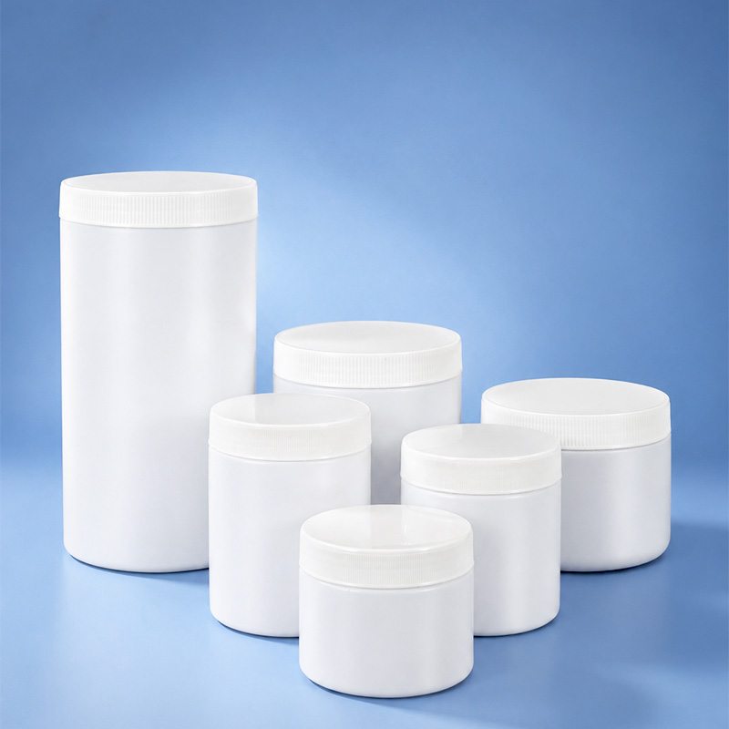 Pot en plastique à vis à large ouverture HDPE de 500 ml