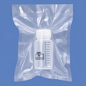 Flacon de réactif stérile en PP de 60 ml avec bouchon à vis