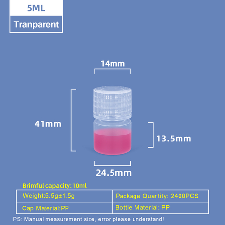 Bouteille en plastique PP de 5 ml 