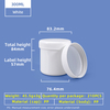Pot en plastique à vis à large bouche PP de 300 ml avec capuchon de joint en papier d'aluminium