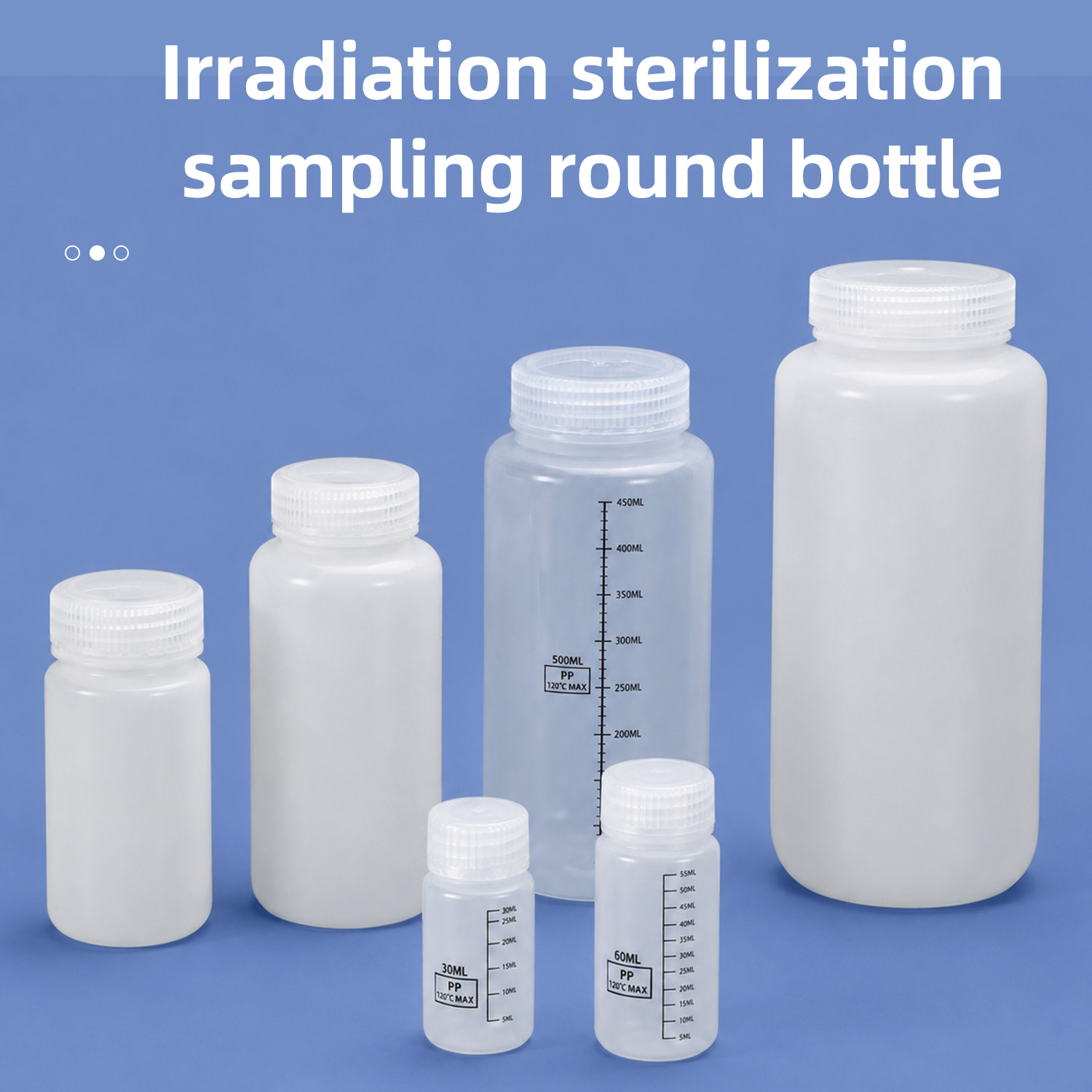 Flacon de réactif stérile en PP de 30 ml avec bouchon à vis