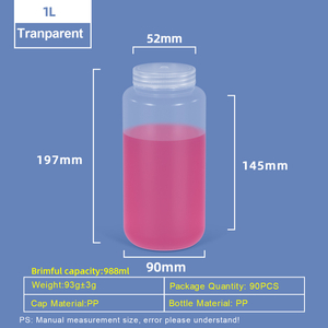 1000 ml de collier de cou de large PP / HDPE Bouteille