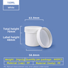 Pot en plastique à vis à large bouche PP de 150 ml avec capuchon de joint en papier d'aluminium