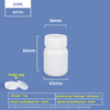 Bouteille en plastique HDPE à large goulot de 50 ml avec capuchon intérieur étanche pour utilisation en laboratoire chimique