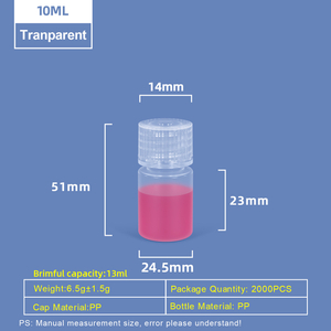 Bouteille en plastique PP à col large de 10 ml