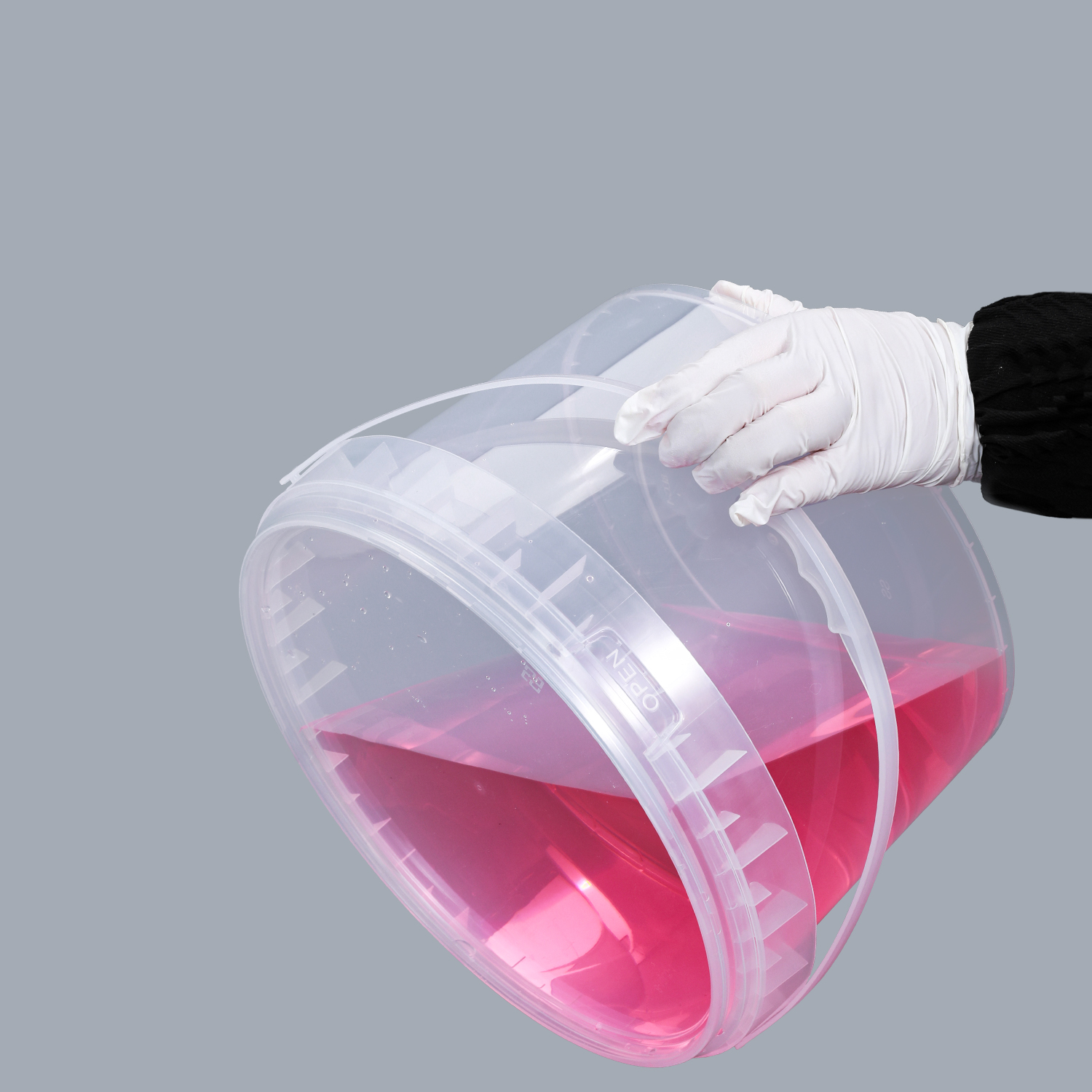 Seau en plastique PP de qualité alimentaire de 8 L avec couvercle