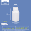 Bouteille en plastique à large ouverture HDPE de 150 ml avec capuchon intérieur étanche pour utilisation en laboratoire chimique