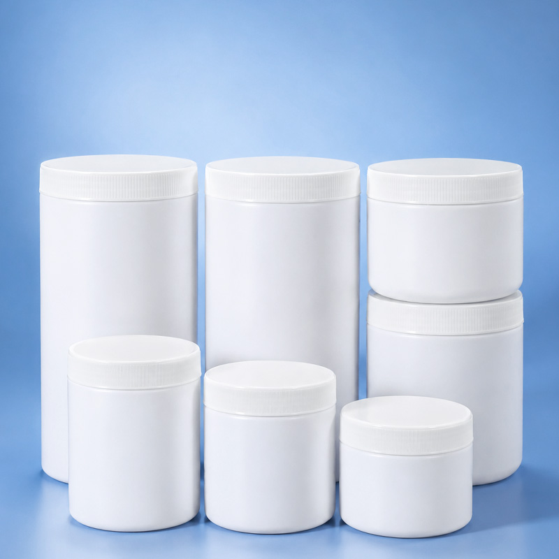 Pot en plastique à vis à large ouverture HDPE de 500 ml