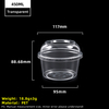 Gobelet en plastique PET transparent de 12 oz 450 ml