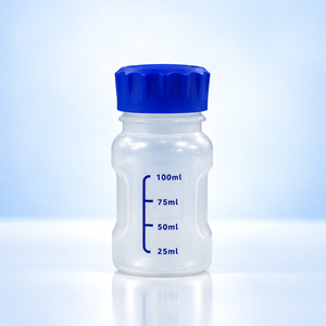 Flacon de réactif PP de 100 ml avec ligne d'échelle