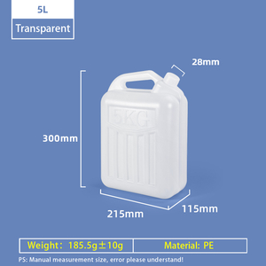 Pichets de style F 5L, jerrican en plastique pour vin PE de qualité alimentaire, 5 litres