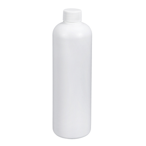 Bouteille en PE blanc translucide de 500 ml avec joint d'induction à bouchon à vis