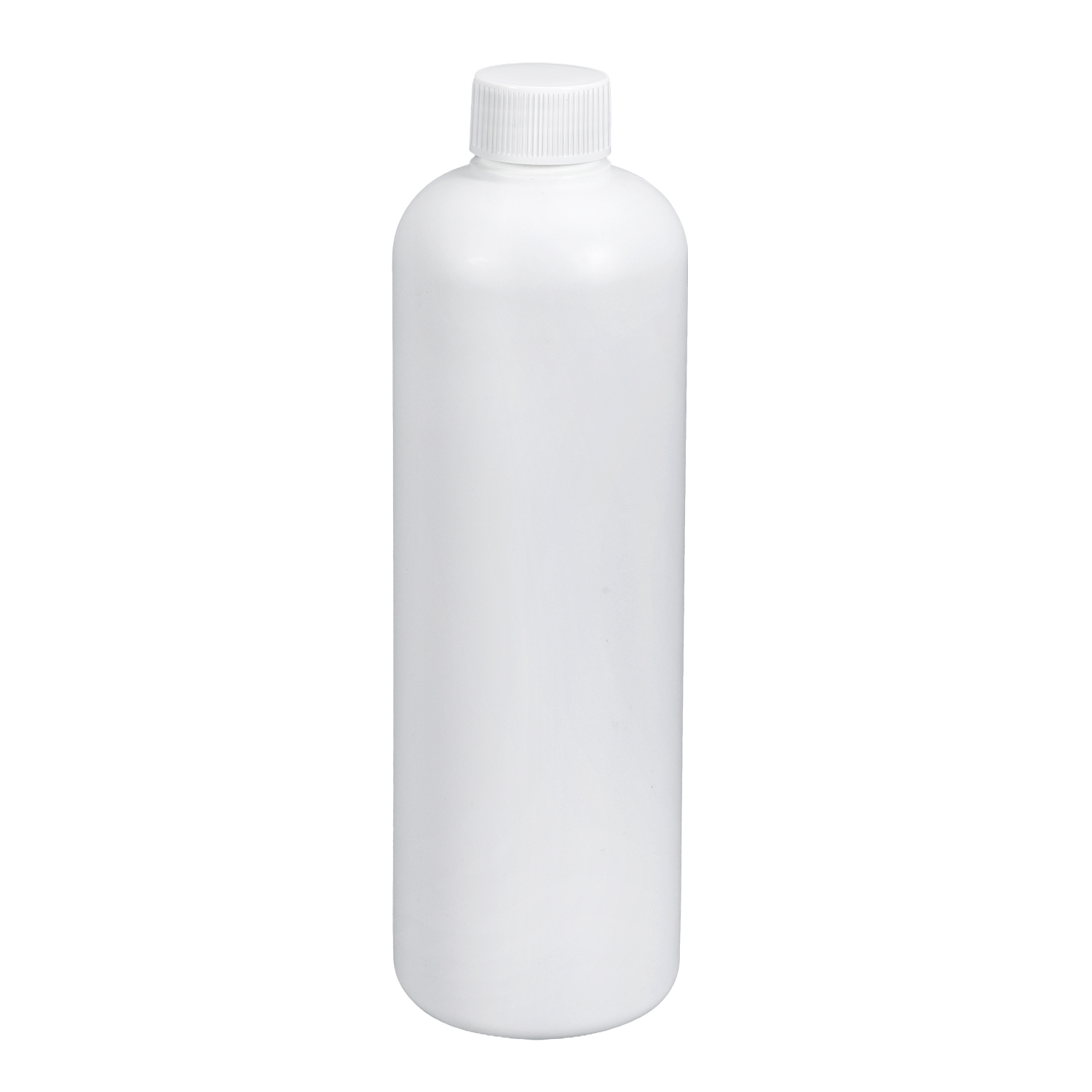 Bouteille en PE blanc translucide de 500 ml avec joint d'induction à bouchon à vis