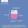 Pichets de style F de 500 ml, jerrycan en plastique pour vin en HDPE de qualité alimentaire de 0,5 litre