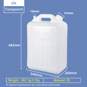 Pichets de style F de 25 L, jerrycan en plastique pour vin PE de qualité alimentaire de 25 litres