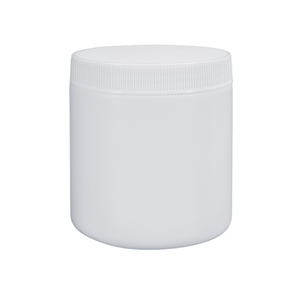 Pot en plastique à vis à large ouverture HDPE de 500 ml