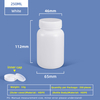 Bouteille en plastique HDPE à large goulot de 250 ml avec bouchon intérieur étanche pour utilisation en laboratoire chimique